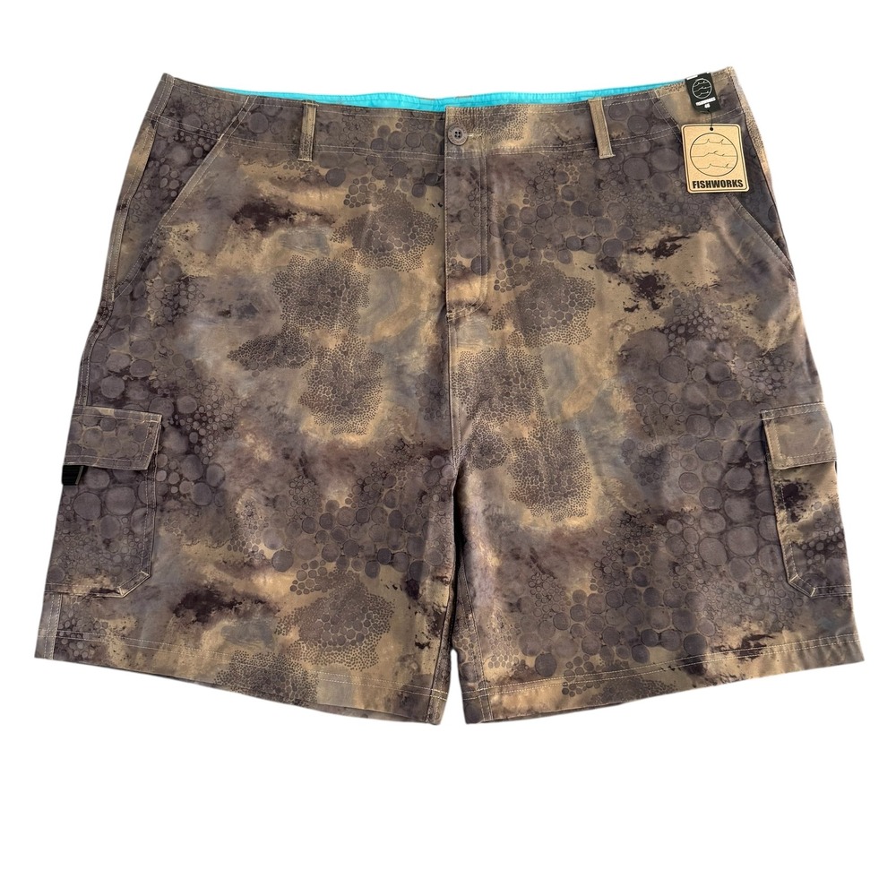 Fishworks Coronado 46x8 Green Men's Fishing Board Shorts WS55-46/OLV NEW $70